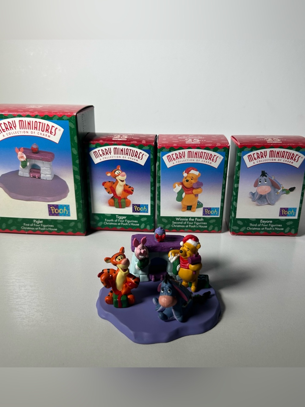 Hallmark Merry Miniature 1999 Complete Set WINNIE the POOH Tigger Piglet Eeyore